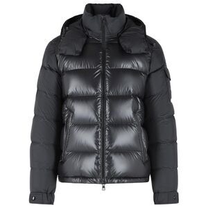 Moncler 'Maya' Black Polyester Short Down Jacket Men